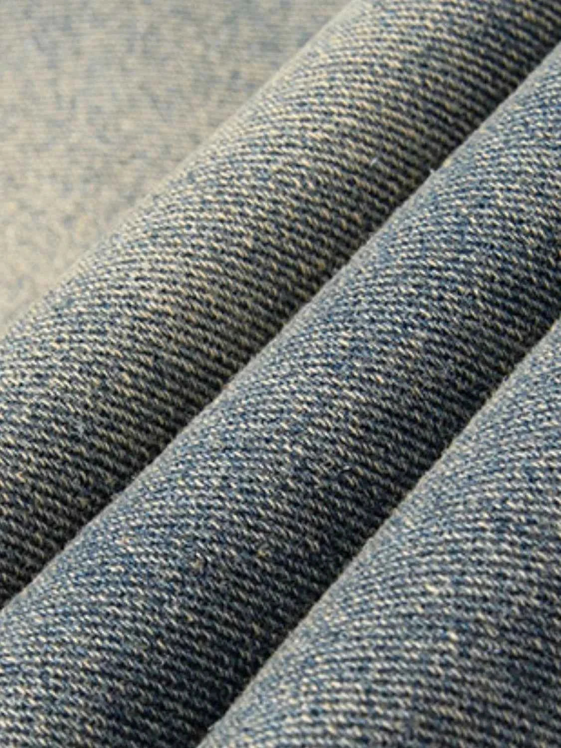Men's Plus Size Distressed Wide Leg Jeans